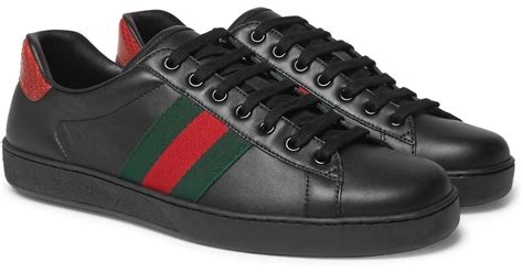 black gucci ace sneakers replica|gucci ace black men's.